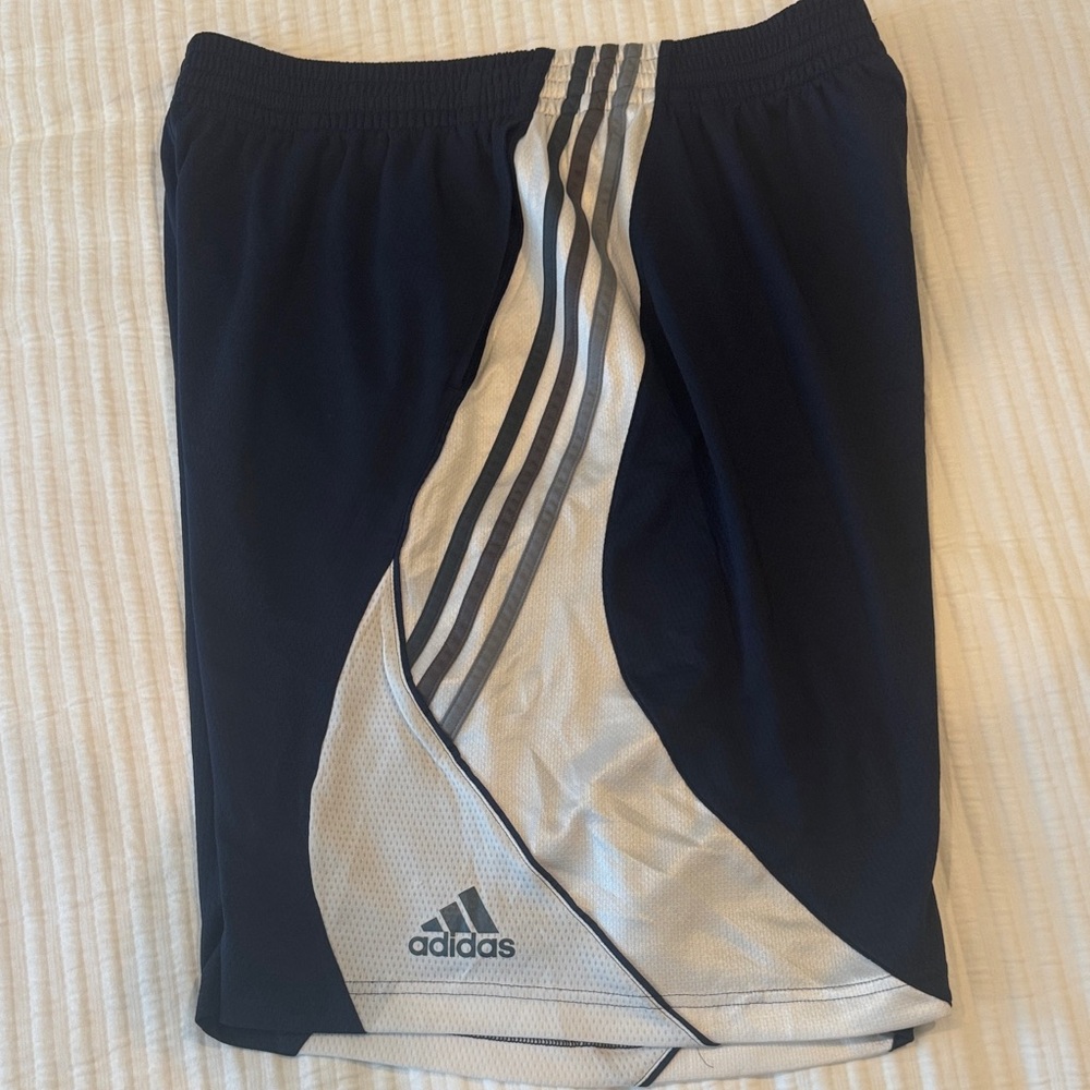 adidas Men's Basketball Shorts - Navy and White